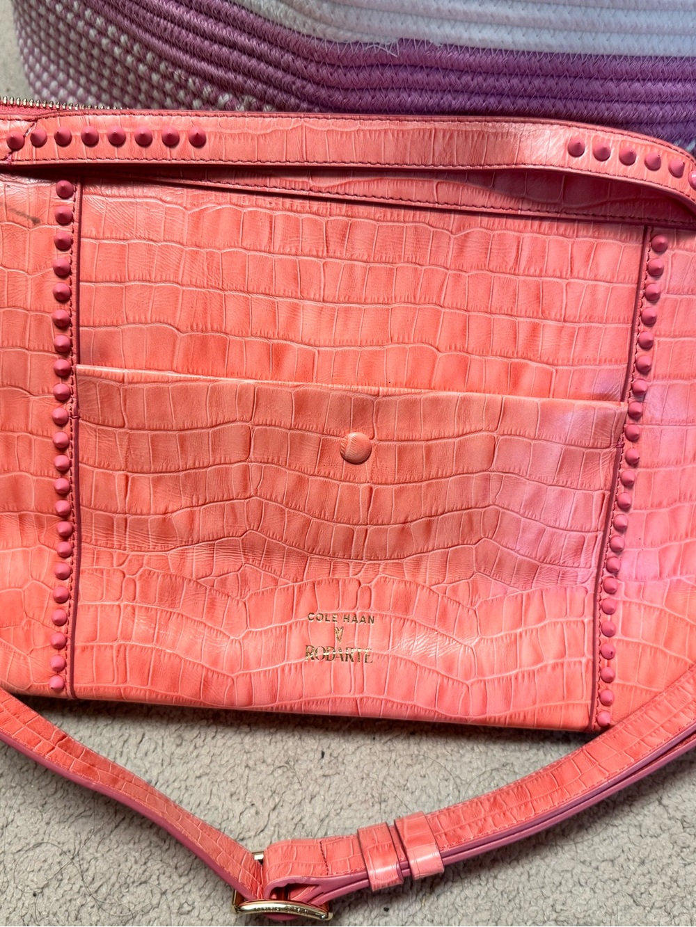 Cole Haan Pink Bag with Spikes - Picture 6 of 10